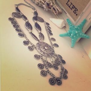 Vintage silver decorative necklace